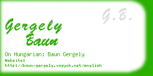 gergely baun business card